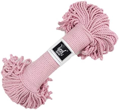 Wool Couture Macrame Rope 5mm, Pink