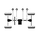 Caltric U-Joint Kit Compatible with Yamaha Big Bear 350 Yfm350 Yfm-350 1987-1999 Front Drive Shaft