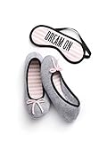 Victoria's Secret Slipper & Eye Mask Set (Gray, Medium)