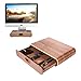 SAMDI Computer Monitor Stand Monitor Riser with Desk Organizer Storage Drawer for iMac Computer Monitor Laptop Notebook TV Printer (Black Walnut)