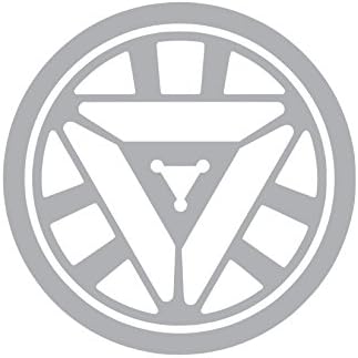 Arc Reactor Iron Man vinyl Sticker Decal (4" x 4", Silver)