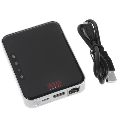EZOPower Portable Wireless SD Card Reader & USB External HDD / SDD / USB Flash Disk Reader with Built in 2600mAh External Battery Pack Charger for iPhone, iPad, Tablet, Android Phone, Smartphone
