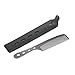 Anself Stainless Steel Hair Comb Hairdressing Steel Comb Hair Cutting Metal Comb Long Handle (Black)