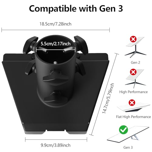Starlink Gen 3 Tube Adapter Holder for Starlink Gen 3 Pole 28-54mm | Support for Starlink Gen 3, V3 roof mounting plate, compatible with standard antenna, tube is not included