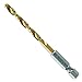 BOSCH TI2138IM 1-Piece 11/64 In. x 3-1/4 In. Titanium Nitride Coated Metal Drill Bit Impact Tough with Impact-Rated Hex Shank Ideal for Heavy-Gauge Carbon Steels, Light Gauge Metal, Hardwood