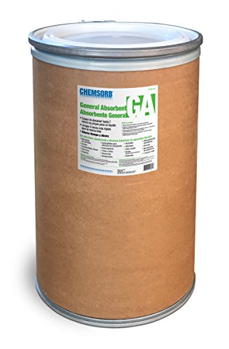 Chemsorb GA - GENERAL ABSORBENT - 30 Gal. Drum, SP30GA-L30D, Universal Absorbent, Light Weight Spill Response. Silica Free, Absorb: Oil, Grease, Chemicals, Pesticides, Solvents, Diesel Fuel