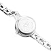 GEORGE SMITH 22 mm Austrain Crystals White Dial Women's Wrist Watch for Ladies with Stainless Steel Band