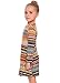 Arshiner Little Girls Long Sleeve Sundress Chevron Printed A-line Skater Christmas Dress