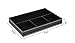Iremico 4 Compartments Leatherette Valet Tray Desk or Dresser Top Organizer Box-Black