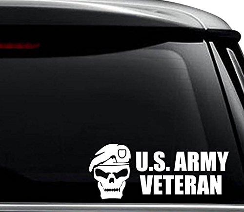 U.S. Army Veteran Soldier Decal Sticker For Use On Laptop, Helmet, Car, Truck, Motorcycle, Windows, Bumper, Wall, and Decor Size- [6 inch] / [15 cm] Wide / Color- Gloss White