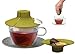 Epoca Silicone Tea Bag Buddy and Cup Cover Lid, 2-Pack, Green