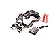 4 Modes LED Headlamp Headlight Flashlight with Zoomable Super Bright T6+2XPE CREE And 2 Rechargeable Batteries, Wall Charger