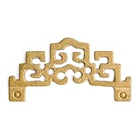CBH Old China Style Brass Picture Hook Hanger Hardware 3.6" x 1.7" - Set of 1
