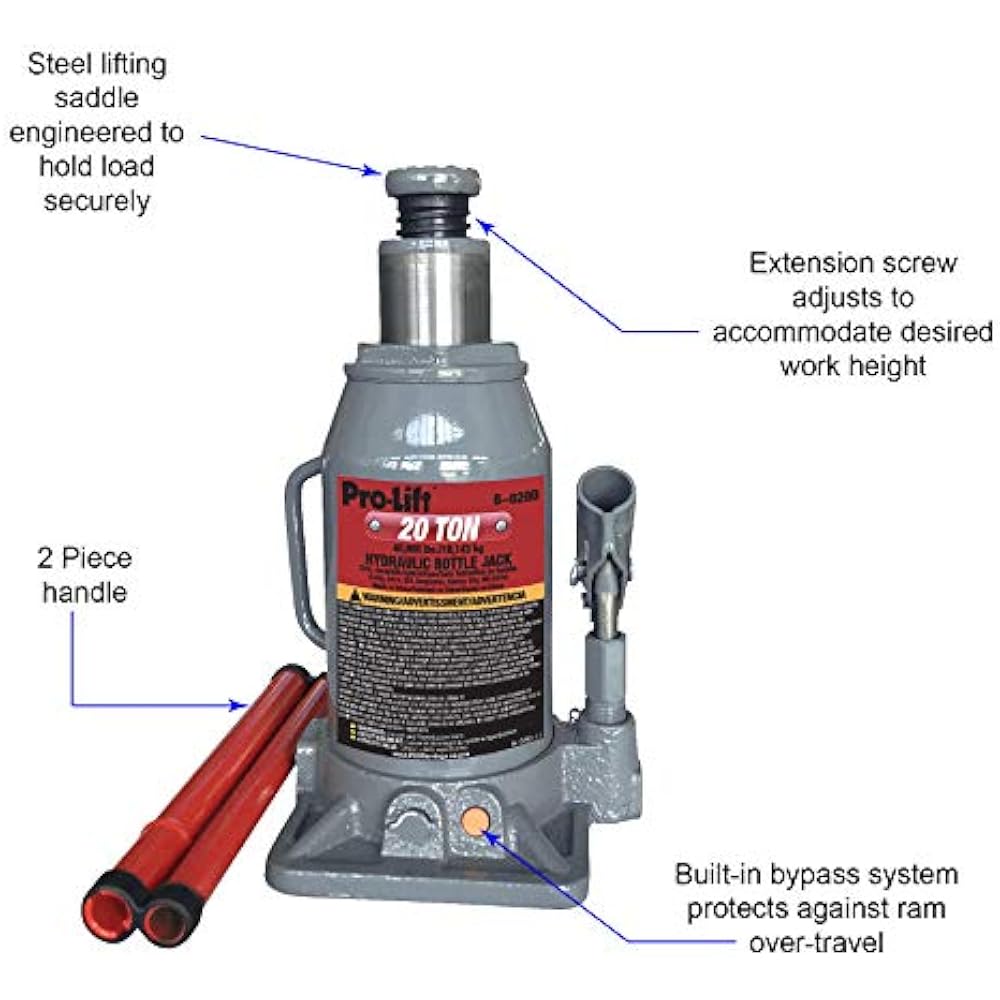 ProLift Bottle Jacks B020D Grey Hydraulic Ton Capacity Automotive eBay