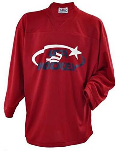 USA Hockey Adult Practice Ice Hockey Jersey Mid-Weight Black, Navy, Red or White