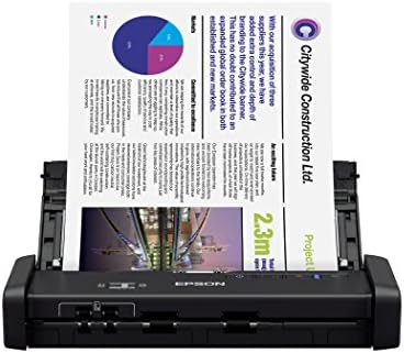 Epson WorkForce ES-200 Color Portable Document Scanner with ADF for PC and Mac, Sheet-fed and Duplex Scanning