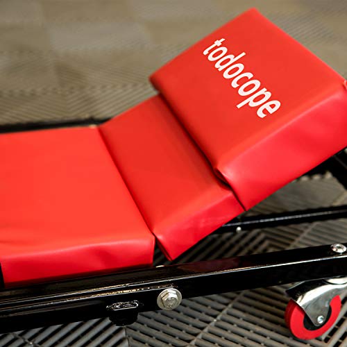 TODOCOPE 47 Inch 300 Lbs 2 in 1Foldable Mechanic Creeper & Rolling Seat