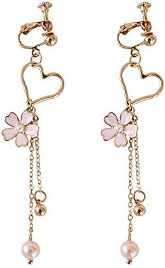 ダブルナイン さくら 桜 ハート ピンク 花 貝 イヤリング レディース 小物 ファッション カジュアル 二次元 アクセサリー