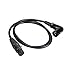 3ft Right Angle XLR Cable - 90° Male to Female, Balanced Microphone/DMX Cable