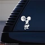 Womens Olympic Lifting Snatch Vinyl Decal Small