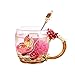 Tea Cup Coffee Mug Cups, 2018 Handmade Butterfly Rose,13 oz (Red Rose) Ideal for Friend Wedding Anniversary Birthday Presents