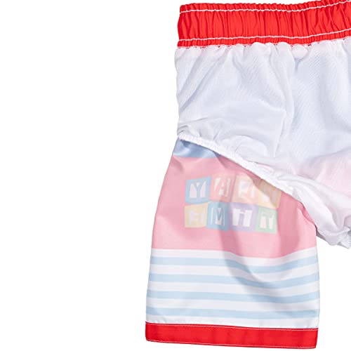 JJ Toddler Boys Swim Rash Guard Swim Trunks Set Red/Blue 3T Pricepulse