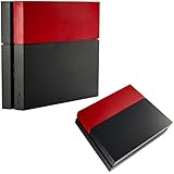eXtremeRate Solid Matte Red HDD Bay Hard Drive Cover Shell Case Replacement Faceplate for PS4 Console