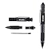 Lkyao professional tactical pen for Self-Defence with 4 ink refills+Emergency whistle,Glass breaker,ballpoint pens Writing Multifunctional Survival Tool-Black color