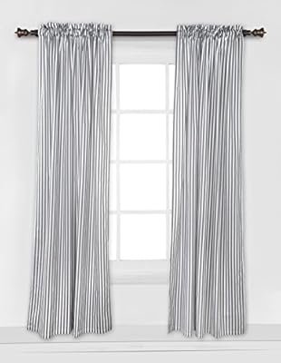 Amazon Com Bacati Grey Pin Stripes Curtain Panel Baby