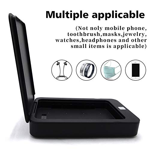 Royace Phone Sanitizer,UV Phone Sanitizer with USB Cable, Phone Sanitizer Sterilizer for Cell Phone Jewelry Watch Headphones Toothbrush