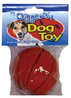 Boss Pet 52532 Assorted Latex Basketball Dog Toy with Squeaker