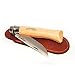 Opinel n8 with Leather Sheath. Durable and Effective Carbon Pocket Knife made in France with “Bertand de Lussac” Brown Leather Sheath