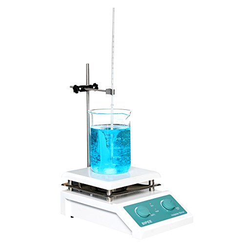BIPEE SH-4 Lab Magnetic Stirrer Hot Plate, 19x19cm Ceramic Hot Plate, 600W, 100~2000RPM, 5L Volume, One Year Warranty