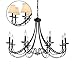 Jojospring Iron 8-Light Black Chandelier