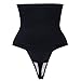 Evenriver Women High-Waist Thong Shapewear Body Tummy Control Cincher Boyshorts,Black,Medium/Large