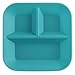 Kiddiebites | 100% Silicone Plates for Babies & Kids | MADE IN THE USA | BPA, BPS, Lead, Cadmium, PVC, & Phthalate Free | Children's Divided Placemat Set | Teal, 2 Pack