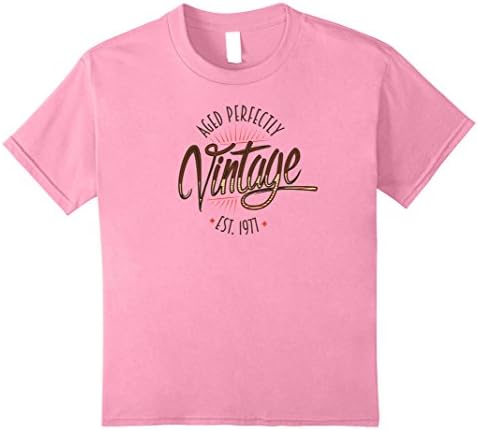 Kids Aged Perfectly Vintage Est. 1977 | 40th Birthday T-shirt 8 Pink