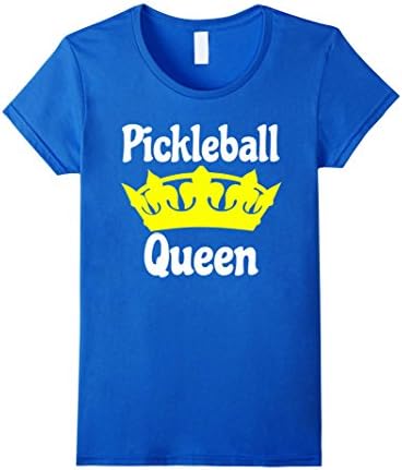 Womens Pickleball Queen T Shirt Crown Small Royal Blue