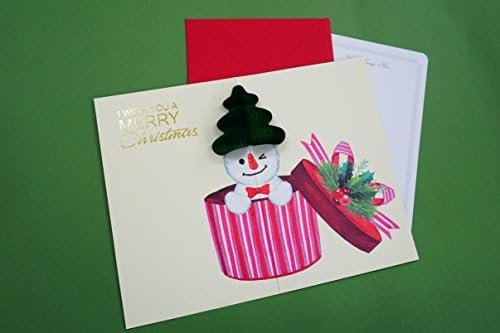 Handmade Honeycomb Pop Up Christmas Greeting Card (Pack of 1, GIFT BOX)