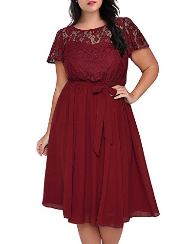 red wine plus size dress