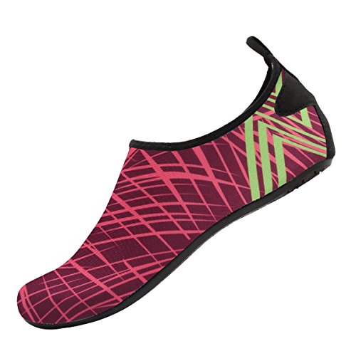 CIOR Kids Water Shoes Skin Barefoot Shoes Quick-Dry Mutifunctional Aqua Socks for Beach Pool Swim Surf Shoes,HT02,Dark Pink02,36.37 â€¦