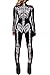 Fixmatti Women Skeleton Halloween Cosplay Skeleton Adult Jumpsuits Onesie S