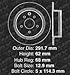 Max KT018742 Rear Premium OE Replacement Rotors and Ceramic Pads Combo Brake Kit