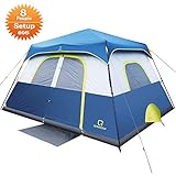 QT QOMOTOP 8 Person Instant Cabin Tent, 60 Seconds Easy Set Up, Tents for Camping Waterproofï¼ŒProvide Top Rainfly, Caming Tent Advanced Venting Design