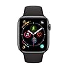 Apple Watch Series 4 44mm (GPS + Cellular) - Space Grey Aluminium Case with Black Sport Band (Renewed)