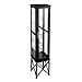 SEI CM2899 Anthony Lighted Curio Cabinet - Satin Black