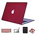 Se7enline Compatible with MacBook Air Case 13 inch A1466/A1369/ 2010/2011/2012/2013/2014/2015/2016/2017 Hard Shell Case&Sleeve Bag&Keyboard Cover Skin&Screen Protector&Dust Plug,Wine Red