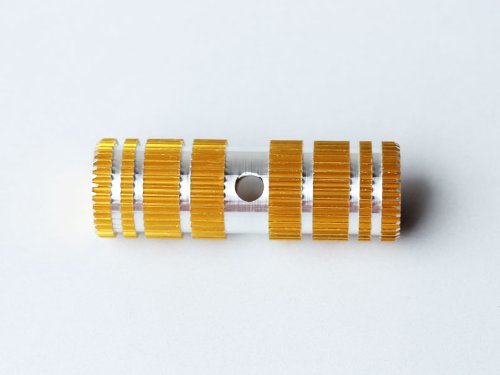 Small Polished Sturdy Aluminum Alloy Foot Pegs for BMX Bikes Bicycles (Gold) - Thumbnail 3