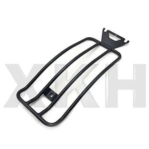 XKH- Motorcycle Black Steel Rear Shelf Fender Rack Plated Luggage Shelf 14"x6" Compatible with Harley Davidson FLHT Electra Glide FLHX Street Glide FLTR Road Glide [B01C3HZKWU] - Thumbnail 3