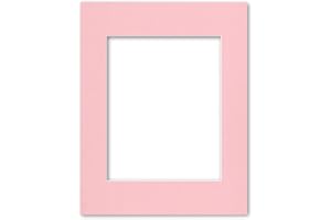 ALLWORLD FRAMING 11x14 Matting for 8x10 Photograph or Artwork 4-Ply Bevel Cut Acid Free Matboard for picture framing (Pink)